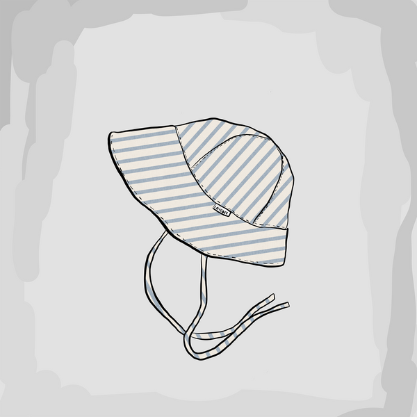 Coastal Stripe Brimmed Sun Hat