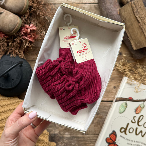 Baby Rib Booties | Garnet