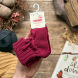 Baby Rib Booties | Garnet