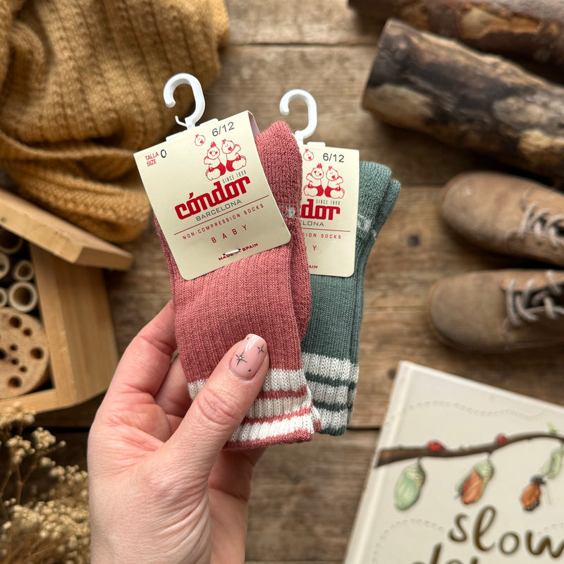 3-Stripes Knee Sports Socks | Terracota