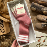 3-Stripes Knee Sports Socks | Terracota