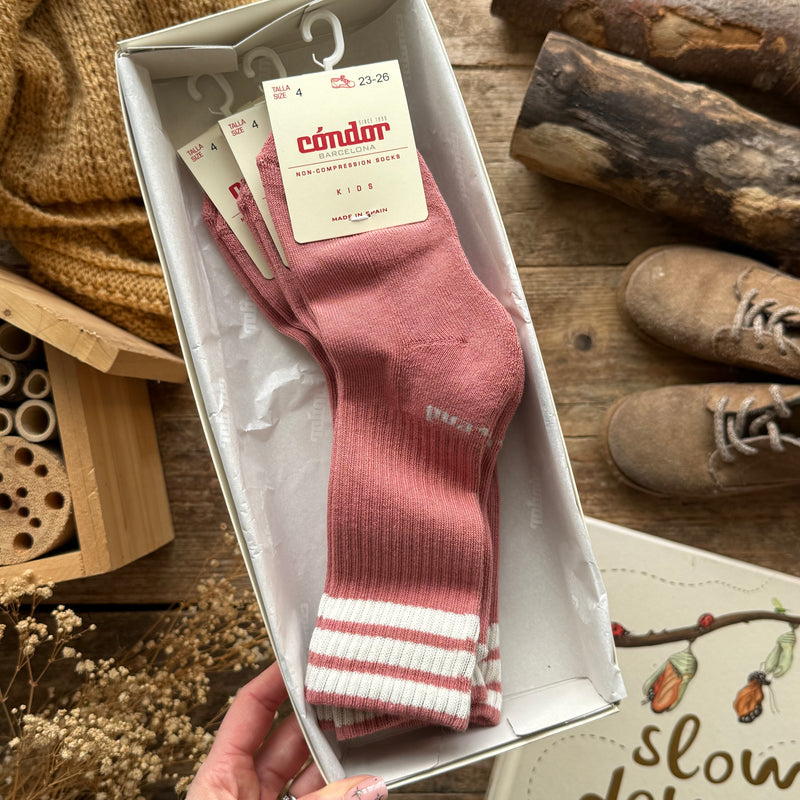 3-Stripes Knee Sports Socks | Terracota