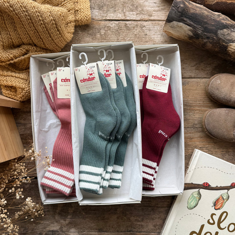 3-Stripes Knee Sports Socks | Terracota