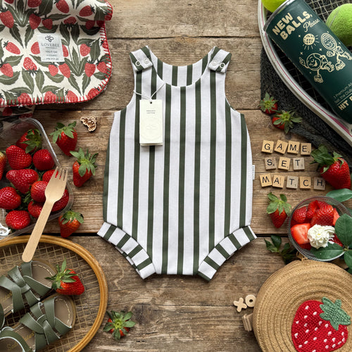 Courtside Stripe Bloomer Romper