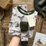 Cream Mallard Long BeeJamas