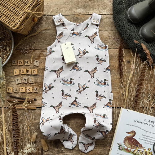 Cream Mallard Footed Romper