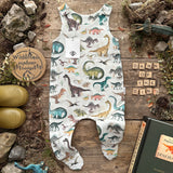 Dawn Of The Dino Footed Romper