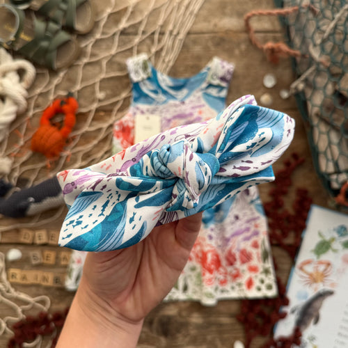 Deep Sea Rainbow Knot Bow Headband