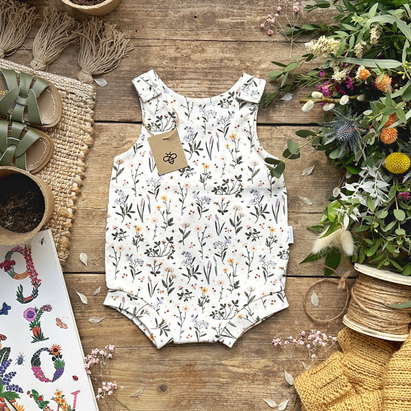 Ditsy Meadow Bloomer Rompers | Ready To Post