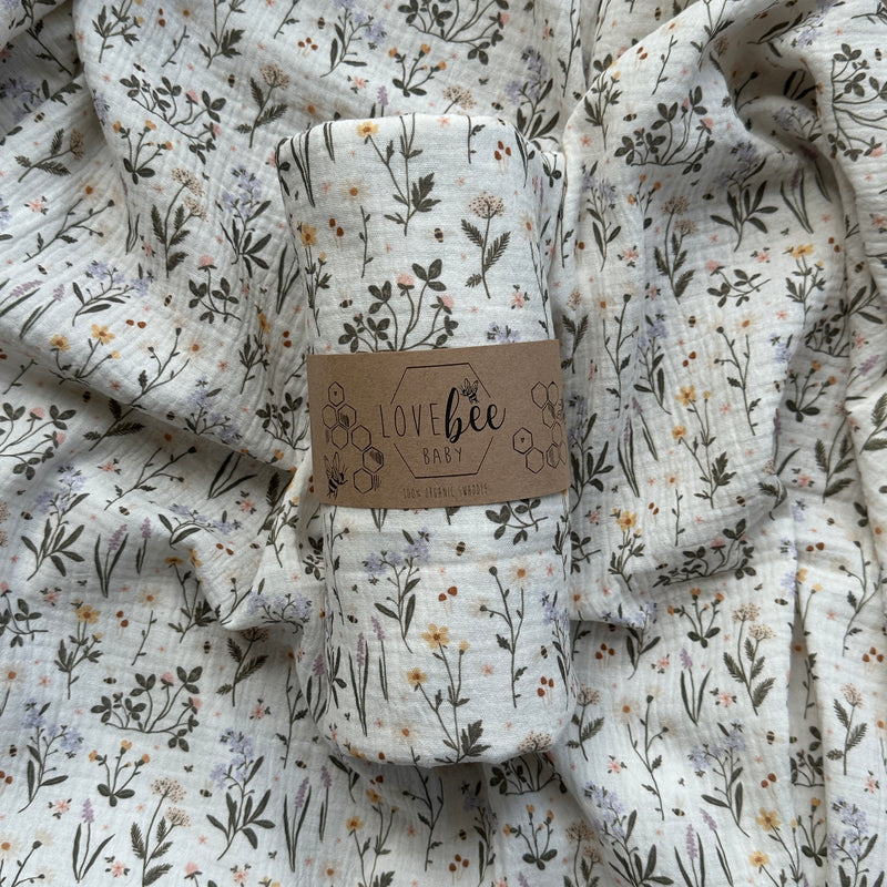 Ditsy Meadow Organic Double Gauze Swaddle | BRAND NEW