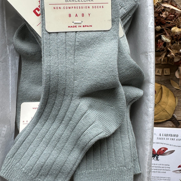 Cotton Rib Ankle Socks | Dry Green
