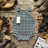Evergreen Check Bloomer Romper