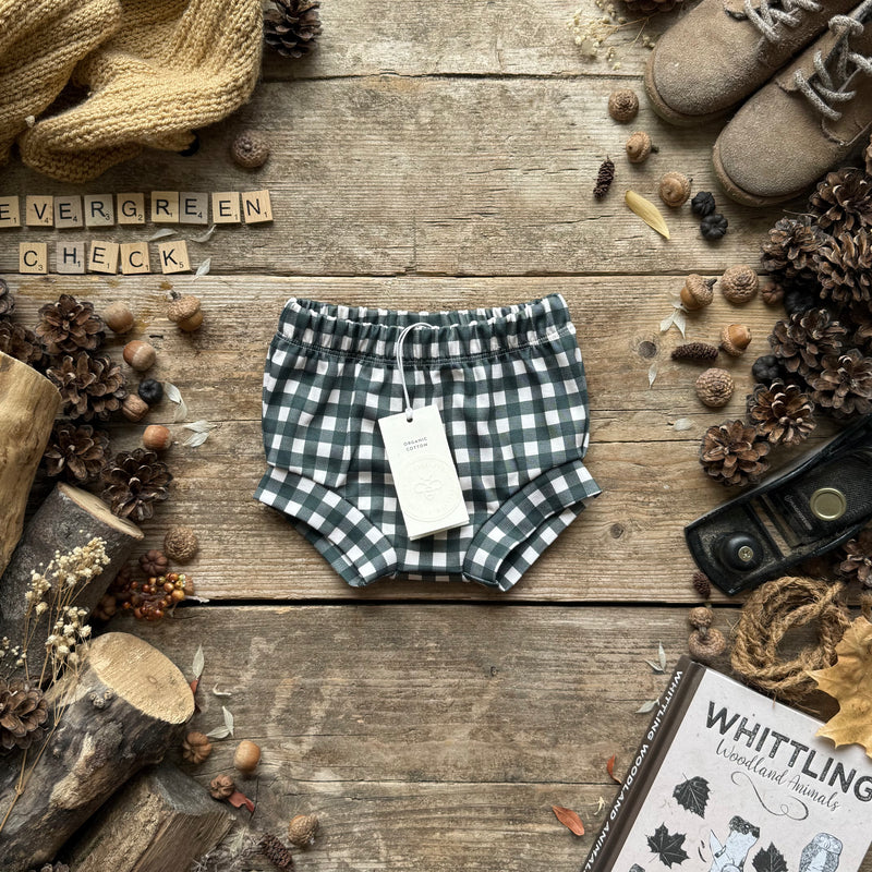 Evergreen Check Bloomers