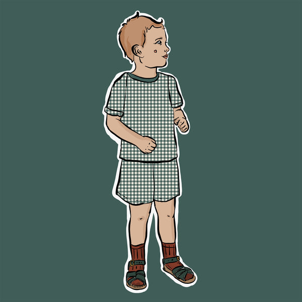 Evergreen Check Short Set