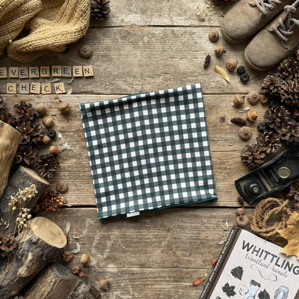 Evergreen Check Printed Snood