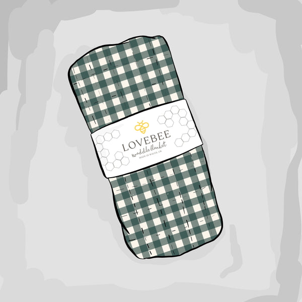 Evergreen Check Organic Double Gauze Swaddle