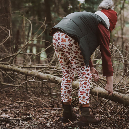 Fallen Leaves Slim Fit Leggings