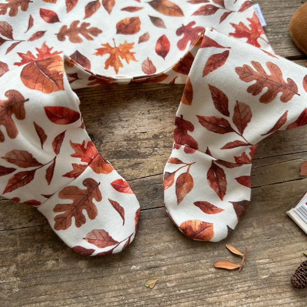 Fallen Leaves Footed Romper