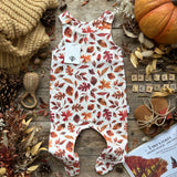 Fallen Leaves Footed Romper