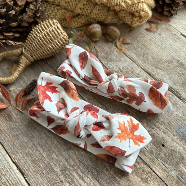 Fallen Leaves Knot Bow Headband