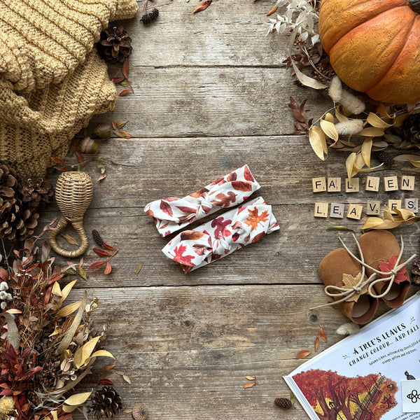 Fallen Leaves Knot Bow Headband