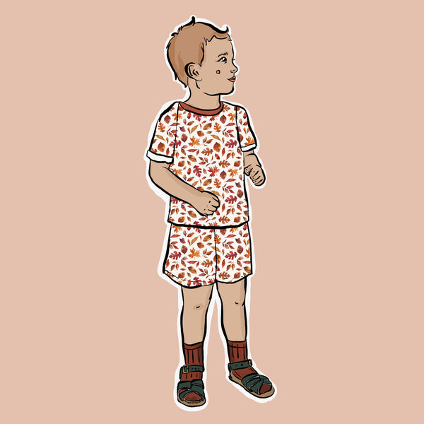 Fallen Leaves BeeJamas | Summer Short
