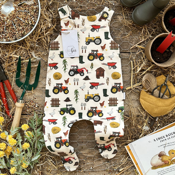 Katies Farm Footed Romper | Ready To Post