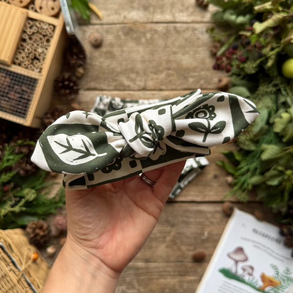 Forager's Quilt Knot Bow Headband