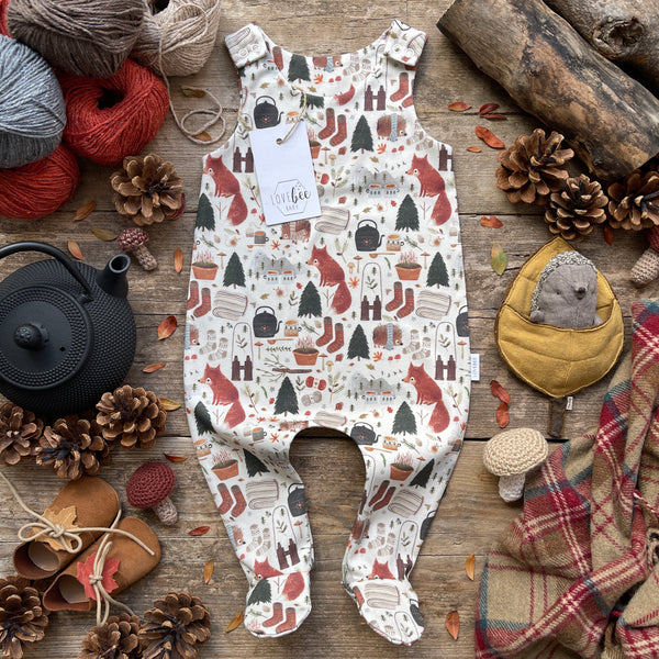 Forest Friends Footed Romper | Ready To Post