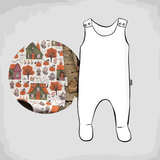 Ghostly Garden Footed Romper