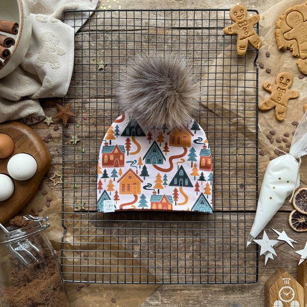 Gingerbread Village Bobble Hat