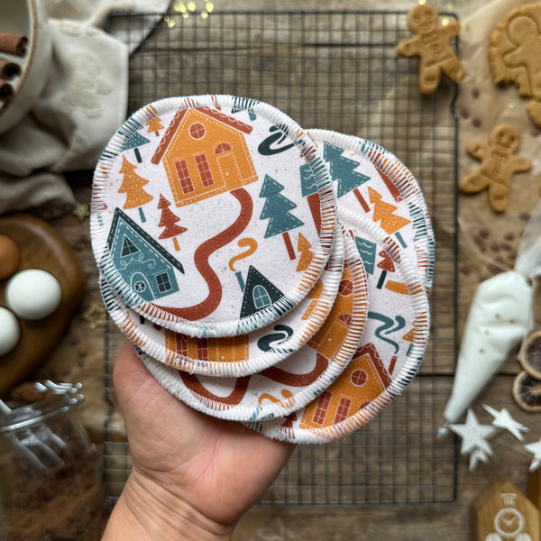 Gingerbread Village Breast Pads