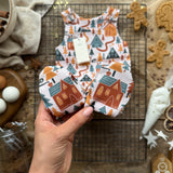 Gingerbread Village Footed Romper