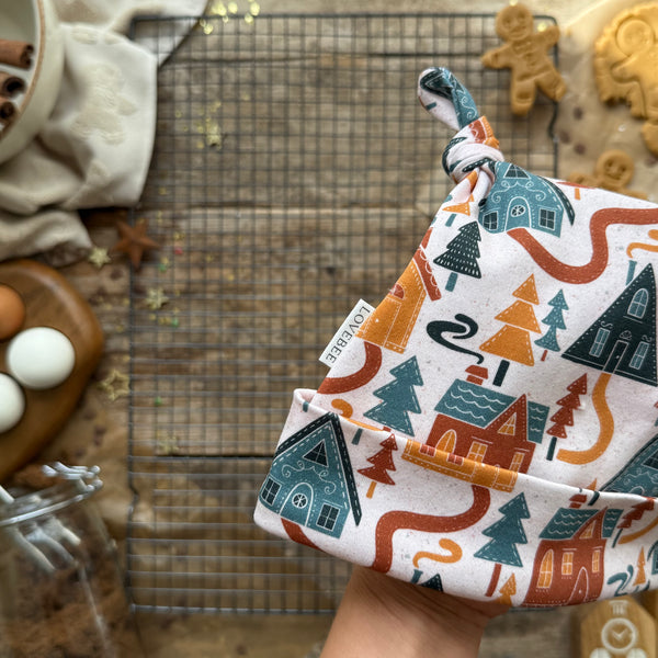 Gingerbread Village Knotted Hats