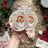 Gold Santa Stripe Breast Pads