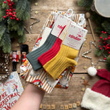 Gold Santa Stripe Slim Leggings