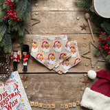 Gold Santa Stripe Dribble Bib