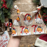 Gold Santa Stripe Knotted Hats