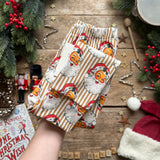 Gold Santa Stripe Slim Leggings
