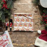 Gold Santa Stripe Printed Snood