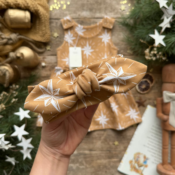 Golden Wishes Knot Bow Headband