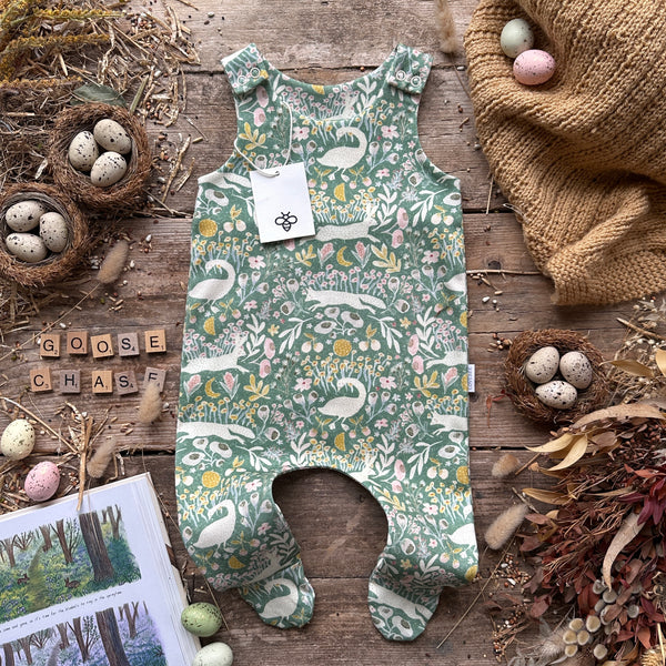 Goose Chase Footed Romper | Ready To Post