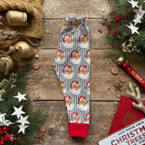 Green Santa Stripe Long BeeJamas