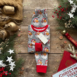 Green Santa Stripe Long BeeJamas