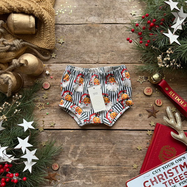 Green Santa Stripe Bloomers