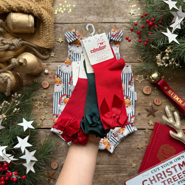 Green Santa Stripe | Style With Bee | Socks