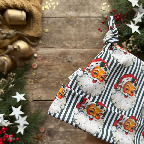 Green Santa Stripe Knotted Hats