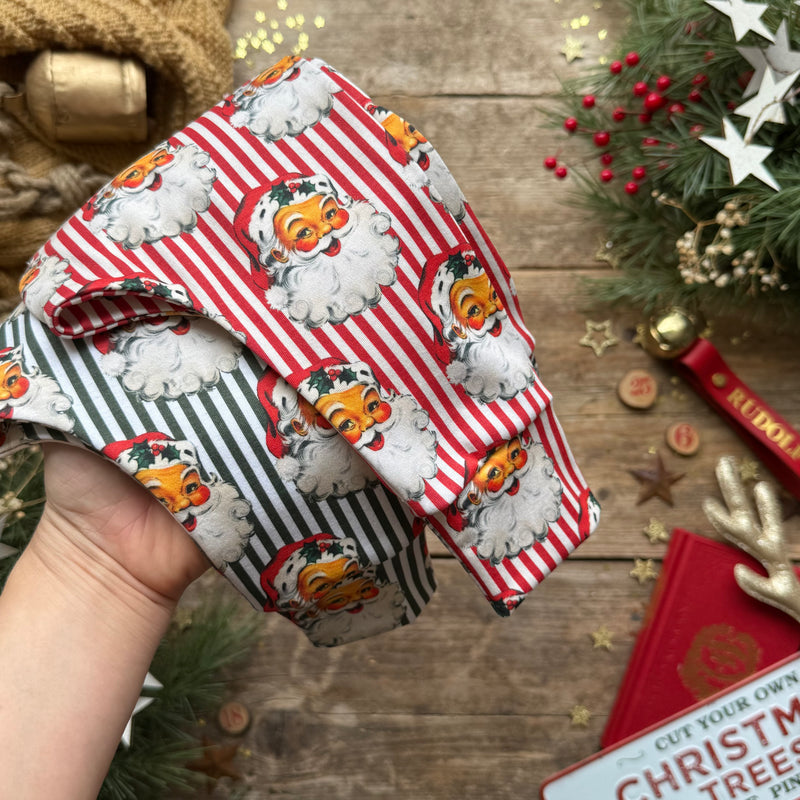 Green Santa Stripe Harem Leggings