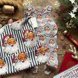 Green Santa Stripe Knotted Hats