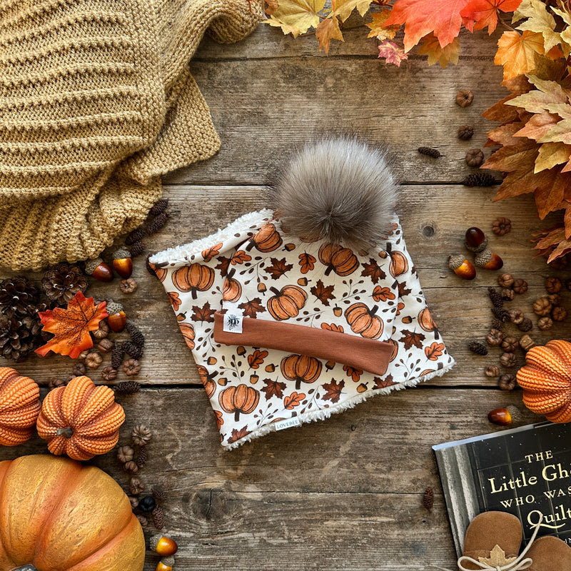 Rustic Pumpkins Printed Snood